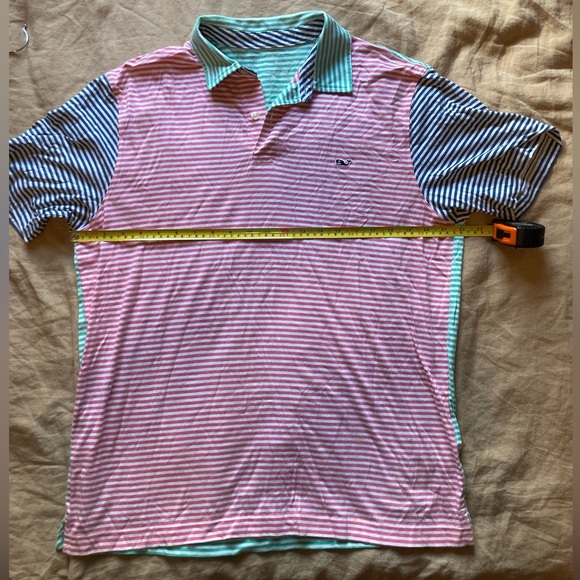 Vineyard Vines Pima Cotton Multicolor Polo Men’s Medium Preppy - Picture 4 of 5